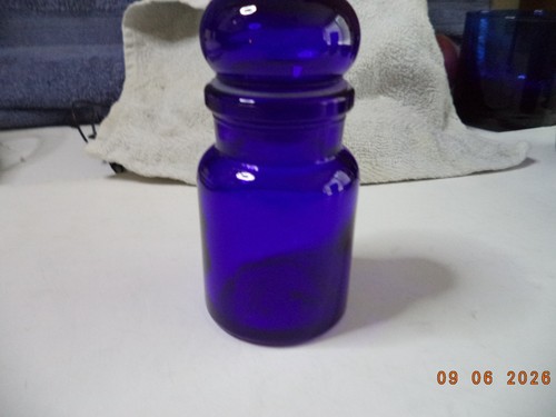 Blue glass small medicinal - blue,