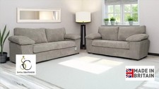 Amalfi Jumbo Cord Fabric Sofa  3 Seater & 2 Seater + Matching Footstool