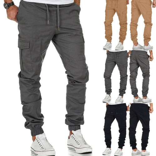 Mens elasticated waist joggers - mens,