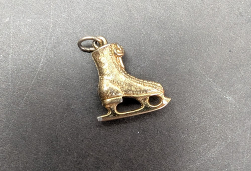 Vintage ice skate boot - skate, gold