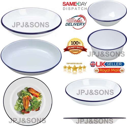 Enamel rice plate white pasta - enamel,