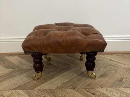 Chesterfield footstool genuine - footstool,