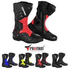 Motorbike racing leather boots - motorbike,
