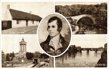 Postcard Robert Burns Literary Multiview