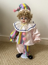 Porcelain Clown Doll 16-inch Tall