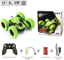 Kids 360° 4WD RC Stunt Car Toy Remote Control Rechargeable Double Sided Flip Car