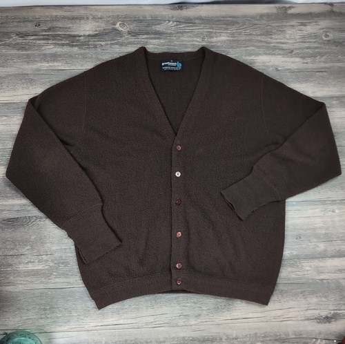 Vtg brown cardigan - mens, size