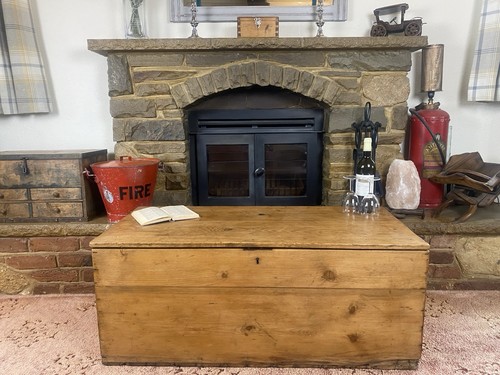 Old antique pine chest - antique,
