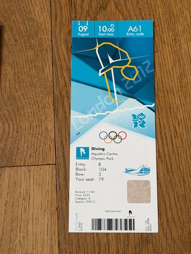Ticket 2012 london olympics - ticket,