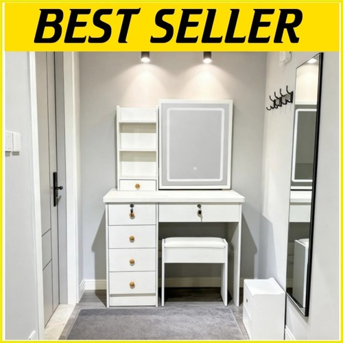 White dressing table - white,