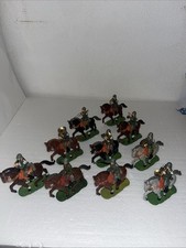 Vintage Elastolin German toy Soldiers Band On Horses