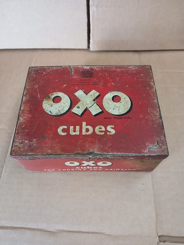 Vintage oxo tin old - tin, old.