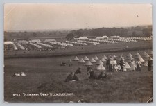 RPPC Yeomanry Camp Helmsley 1909 Military Tents North Yorkshire Postcard