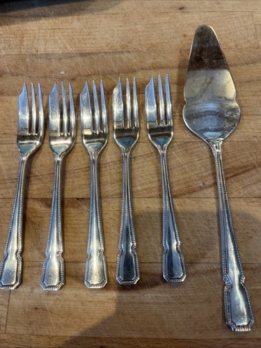 Silver plate cake forks and - silver,