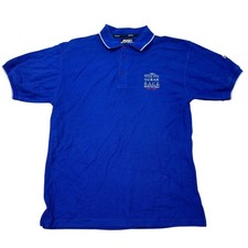 Musto Volvo Ocean Race Polo Shirt Vintage Short Sleeve Blue Mens Medium