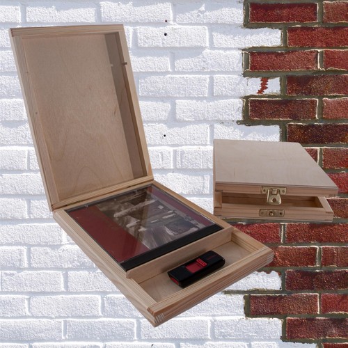 Two compartments wooden - compartments, box