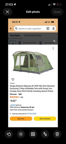 Vango air beam - air, 500