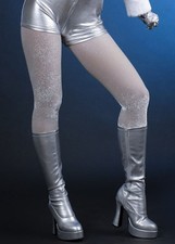 70s Glam Rock Silver Glitter