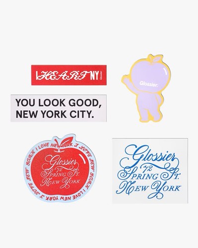 Glossier big apple sticker - glossier,