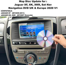 Jaguar XF, XK, XKR, Sat Nav Map Disc Update - Navigation DVD UK & Europe 2020 V1