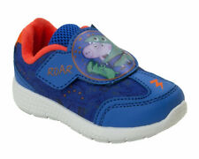 Kids Boys Official Peppa Pig George Dino Blue Trainers Casual Shoes UK Size 5-10