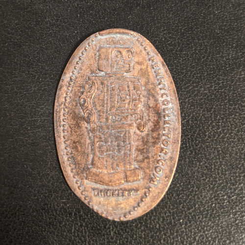 Robot press coin - robot, elongated