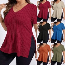 Plus Size 20-28 Womens Ribbed