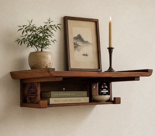 Vintage chinese wall - vintage, shelf