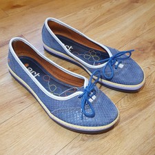 Ladies Art Shoes Size 38 UK 5 Pumps Slip On Summer Blue 