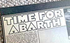 FIAT ABARTH TUNING - COLLECTIBLE FRAMEABLE ORIGINAL CLASSIC CAR ROAD TEST REVIEW