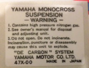Yamaha rd500lc rear - rd500lc, shock