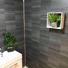 Carbon Modern Tile Effect Bathroom Wall Panels Kitchen Cladding Shower Wall PVC