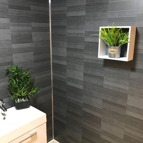 Carbon modern tile effect - carbon,