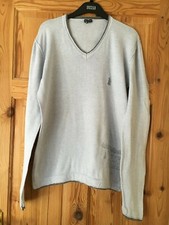 TOM WOLFE Mens Pale Blue V