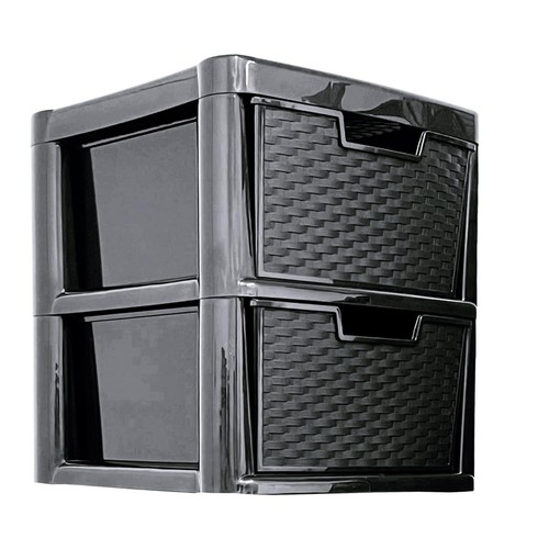 Large rattan drawer storage - large,