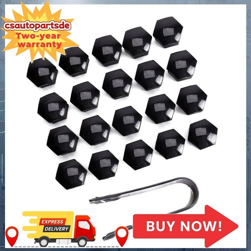 20x 22mm black gloss - black, alloy