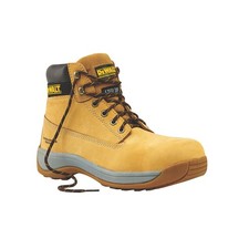 DeWalt Safety Boots Mens Wide Fit Brown Leather Work Shoes Steel Toe Size 5