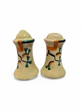 Clarice Cliff  RAVEL MUFFINEER SALT & PEPPER C.1930- RESTORED
