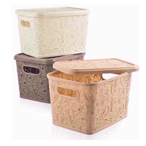 Large lace plastic storage box - storage,