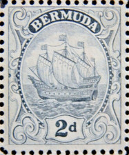 BERMUDA 1923 SG80 2d. GREY
