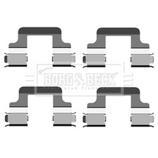 Brake Pad Fitting Kit For Audi A6 C7 2.8 FSI Quattro Borg & Beck Rear 8P0615231A