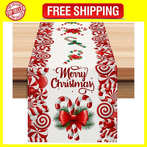 Christmas linen red - linen,