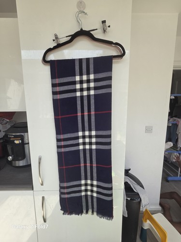 Authority burberry scarf navy - burberry,