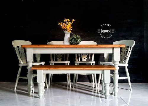 Rustic farmhouse dining table - rustic,