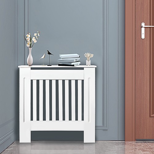 Mdf wood white radiator cover - white,