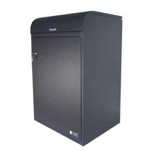 FULHAM LARGE FRONT ACCESS WALL MOUNT PARCEL BOX GREY GRADE B RRP £319.99