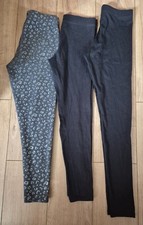 Girls 13-14 Years Black Leggings and 1Pair Thermal Warm Fleece Lined Leggings