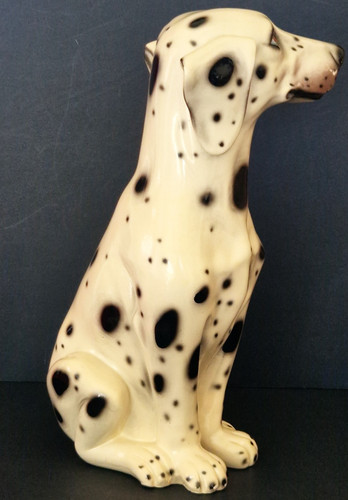 Vintage ceramic dalmatian dog - vintage,