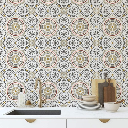 Dalila moroccan tile stencil - tile,