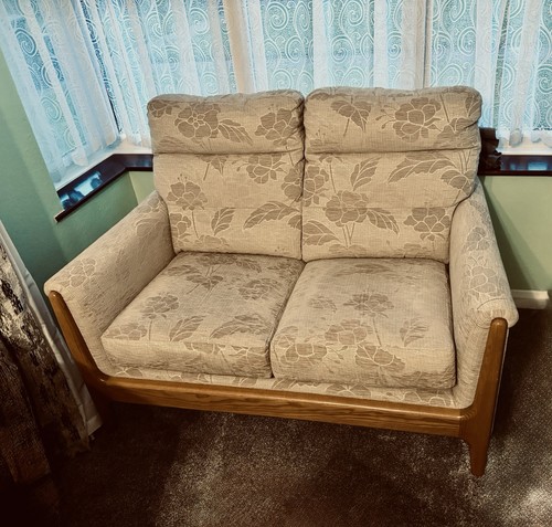 Beige floral upholstered - beige,